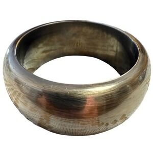 Bold Bracelet Wide Bronze Tone Bangle Small‎ Medium Hypoallergenic Nickel Free